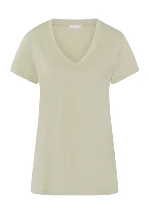 Sleep And Lounge V-Neck T-Shirt | Moss Green 77876-2720